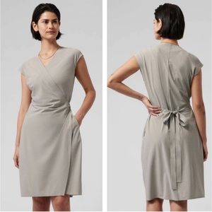NWT Athleta Striped Newport Wrap Dress M